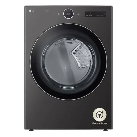 7.4 cu. ft. Vented Stackable SMART Electric Dryer in Black Steel with TurboSteam and AI Sensor Dry Technology