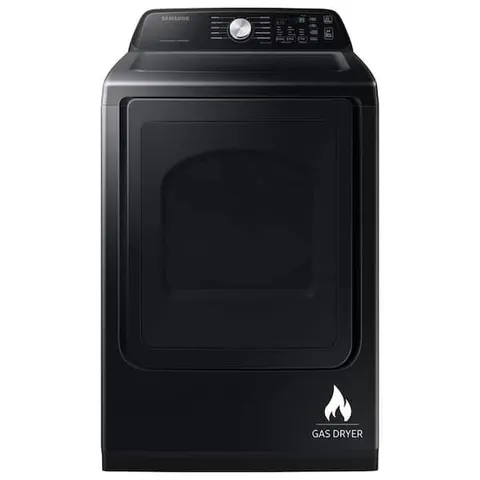 7.4 cu. ft. Vented Front Load Smart Gas Dryer in Brushed Black with Sensor Dry