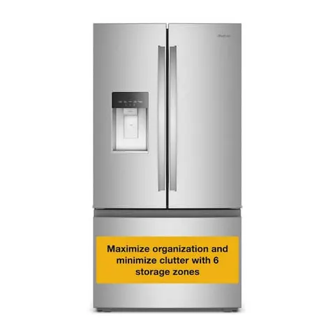 36 in. 23 cu. ft. Counter Depth French Door Refrigerator in Fingerprint Resistant Stainless Finish with Dual Ice Makers