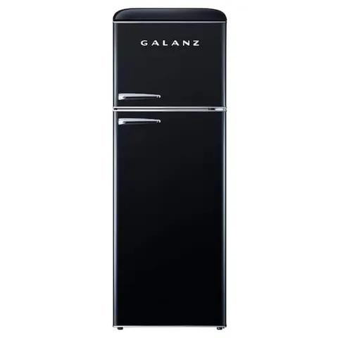 24 in. 12 cu. ft. Retro Top Freezer Refrigerator, Vinyl Black, Frost Free, Energy Star