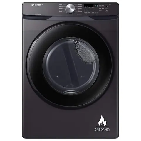 7.5 cu. ft. Vented Stackable Gas Dryer in Brushed Black with Sensor Dry