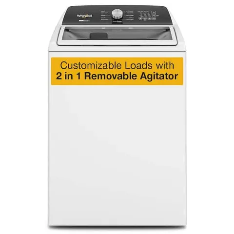 4.7 - 4.8 cu. ft. Top Load Washer in White with 2-in-1 Removable Agitator and Deep Water Wash option