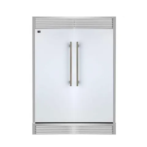Maderno 2-Piece 56-Inch Convertible Refrigerator, 27.2 cu. ft. with Decorative Grill, 60-Inch Wide in White