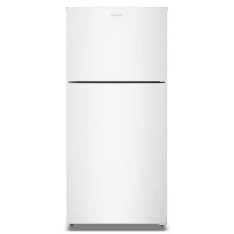 30 in. 19 cu. ft. Freestanding Top Freezer Refrigerator in White with Dual Crisper Drawers