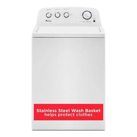 3.8 cu. ft. Large Capacity Top Load Washer in White with High-Efficiency Agitator
