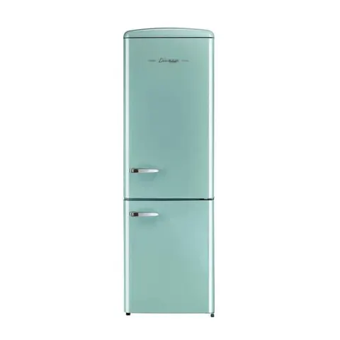 Classic Retro 23.6 in 11.7 cu. ft. Frost Free Retro Bottom Freezer Refrigerator in Ocean Mist Turqoise, ENERGY STAR