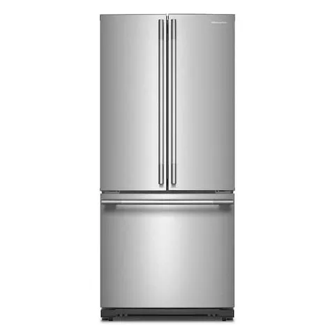 30 in. 20 cu. ft. Standard Depth French Door Refrigerator in PrintShield Stainless with Interior Dispense
