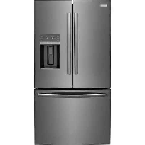 Gallery 36 in. 28 cu. ft. Standard Depth French Door Refrigerator in Smudge-Proof Black Stainless with Dual Ice Maker