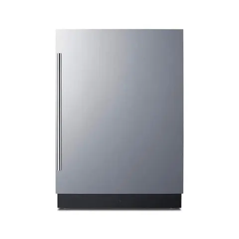 23.38 in. 3.2 cu. ft. Refrigerator-Freezer in Stainless Steel with Icemaker