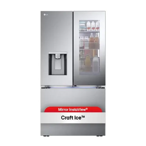 26 cu. ft. Counter-Depth MAX French Door Refrigerator w/ Mirrored Instaview & 4 types of ice, PrintProof Stainless Steel