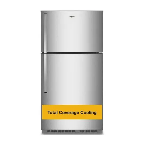 33 in. 21.3 cu. ft. Freestanding Top Freezer Refrigerator in Fingerprint-Resistant Stainless with Total Coverage Cooling