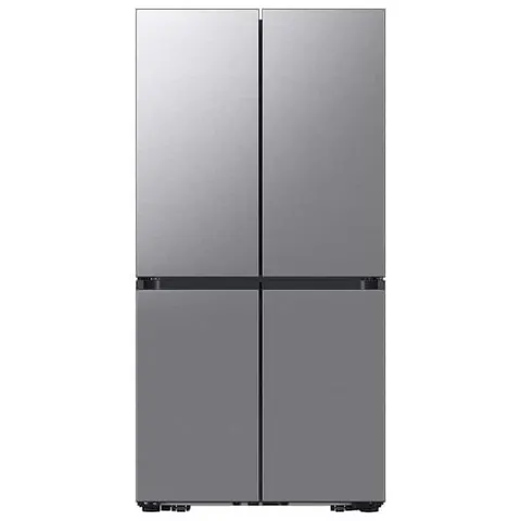 Bespoke 36 in. 23 cu. ft. Counter Depth Stainless Steel 4-Door French Door Refrigerator with Beverage Center