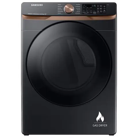 7.5 cu. ft. Vented Smart Gas Dryer in Brushed Black with Steam Sanitize+ and Sensor Dry