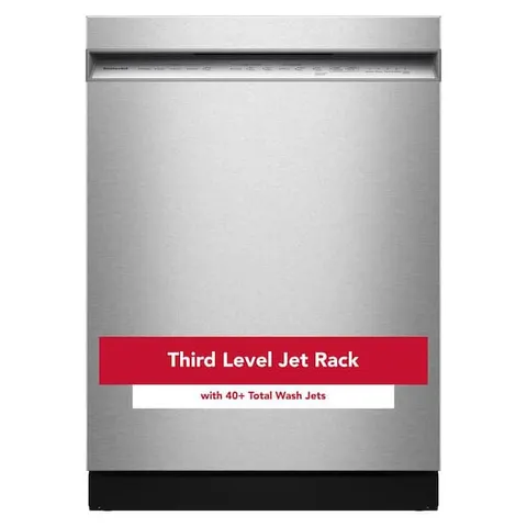 24 in. Front control Built-In Tall Tub 41 dBA Dishwasher in PrintShield Stainless with 40+ Total Wash Jets