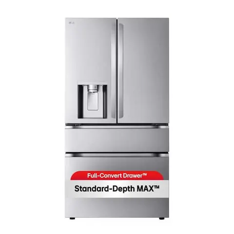 29 cu. ft. SMART Standard Depth MAX 4-Door French Door Refrigerator w/ Full Convert Drawer in PrintProof Stainless Steel