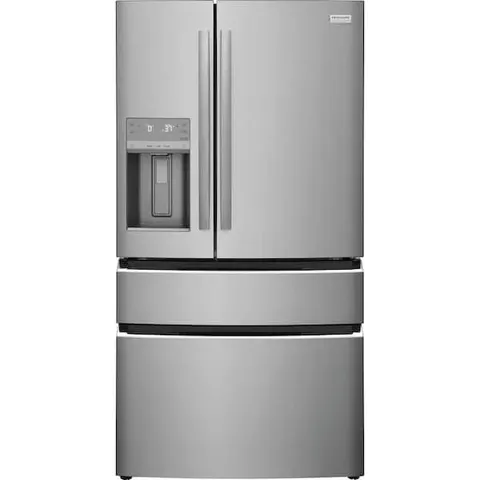 Gallery 36 in. 22 cu. ft. Counter-Depth 4-Door French Door Refrigerator in Smudge-Proof Stainless Steel