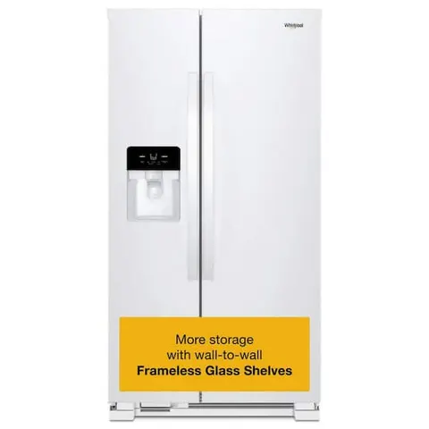 25 cu. ft. Side by Side Refrigerator in White