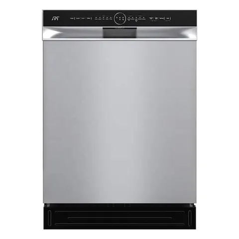 24 in. Front Control Built-In Tall Tub Dishwasher in Stainless Steel with 5 Cycles, 54 dBA, Smart Wash, and 3rd Rack