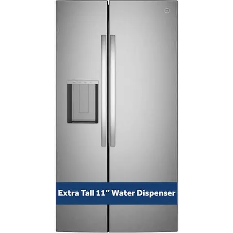 27.9 Cu. Ft. Side-By-Side Refrigerator in Stainless Steel with Extra Tall Water Dispenser and In-Door Icemaker
