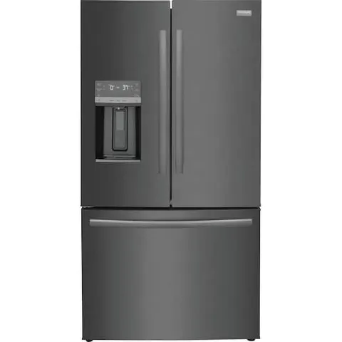 Gallery 36 in. 23 cu. ft. Counter Depth French Door Refrigerator in Smudge-Proof Black Stainless with Dual Ice Maker