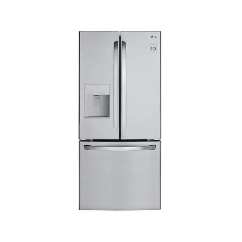 30 in. W 22 cu. ft. 3-Door French Door Refrigerator with Water Dispenser in Stainless Steel