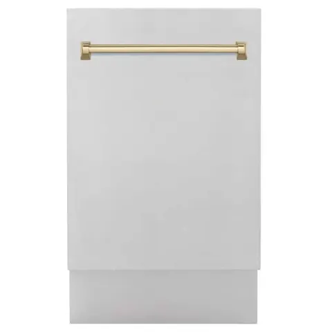 Autograph Edition 18 in. Top Control 8-Cycle Tall Tub Dishwasher with 3rd Rack in Stainless Steel & Champagne Bronze