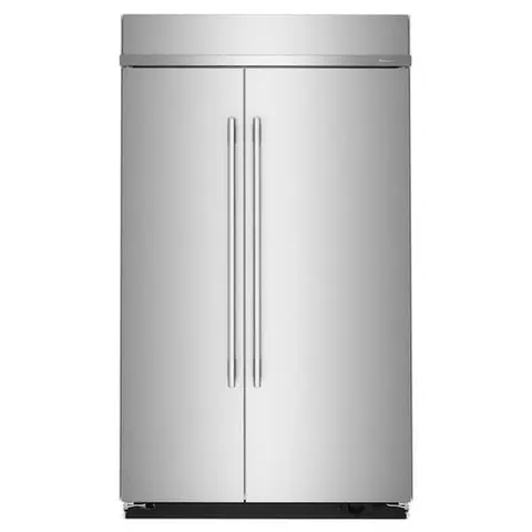48 in. 30 cu. ft. Built-In Side-by-Side Refrigerator in Stainless Steel with PrintShield Finish with Platinum Interior