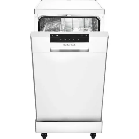 18.0 in. Portable Dishwasher in White with 3 Cycles