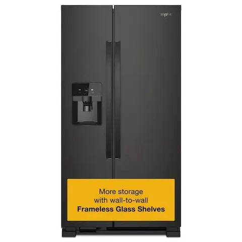 25 cu. ft. Side by Side Refrigerator in Black