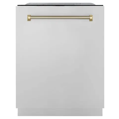 Autograph 24 in. Monument 3rd Rack Top Touch Control Dishwasher in Stainless Steel with Gold Helix Handle, 45dBa