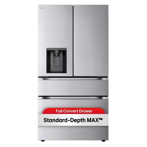 36 in. 29 cu. ft. Standard-Depth MAX 4-Door French Door Refrigerator in Stainless Steel Look with Full Convert Drawer