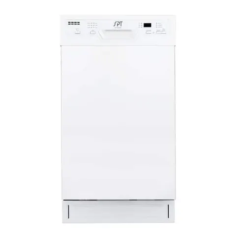 18 in. White Front Control Smart Dishwasher 120-volt Stainless Steel Tub