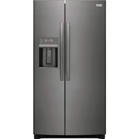 Gallery 36 in. 22.3 cu. ft. Counter Depth Side by Side Refrigerator in Smudge-Proof Black Stainless Steel