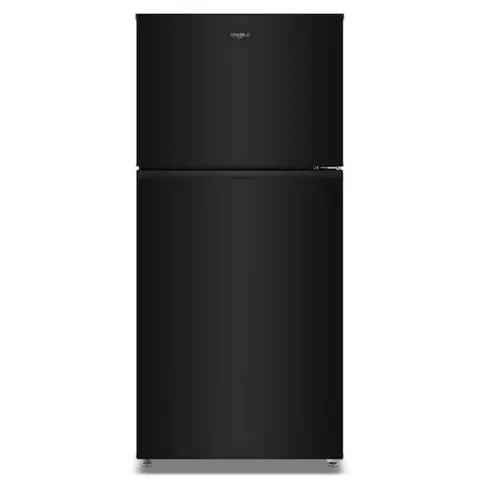 29.5 in. 19.3 cu. ft. Freestanding Top Freezer Refrigerator in Black with Total Coverage Cooling