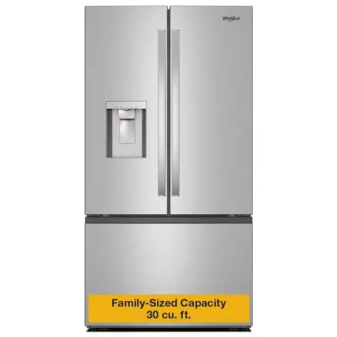 36 in. 30 cu. ft. Standard Depth French Door Refrigerator in Fingerprint Resistant Stainless Finish with Dual Ice Makers