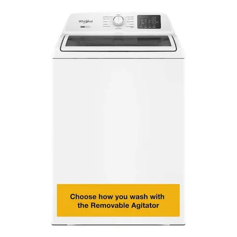 4.3 cu. ft. Top Load Washer in White with 2-in-1 Removable Agitator and Soft Close Glass Lid
