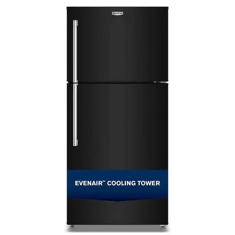 30 in. 19 cu. ft. Freestanding Top Freezer Refrigerator in Black with Garage Mode