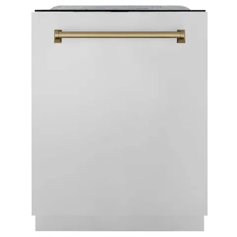 Autograph Edition 24 in. Top Control 6-Cycle Tall Tub Dishwasher with 3rd Rack in Stainless Steel & Champagne Bronze