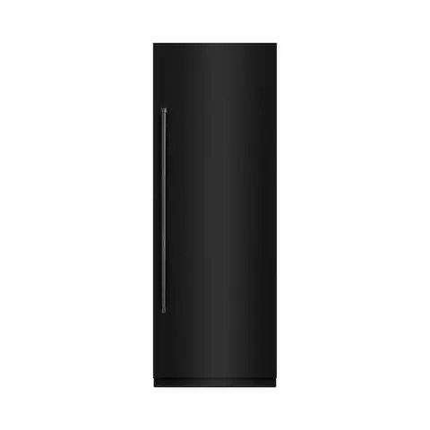 30 in. 16.7 cu. ft. Freezerless Column Refrigerator in Black Stainless Steel with Graphite Gray Interior