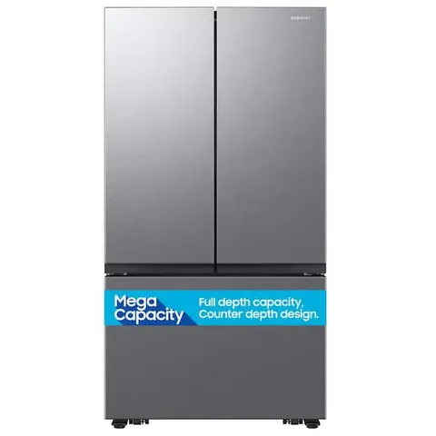 27 cu. Ft. Counter Depth 3-Door Fingerprint Resistant Stainless Look French Door Refrigerator with Dual Auto Ice Maker