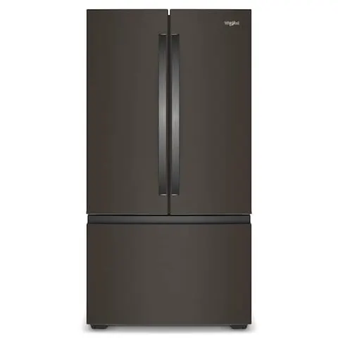 36 in. 24 cu. ft. True Counter Depth French Door Refrigerator in Black Stainless Finish with Interior Water Dispenser