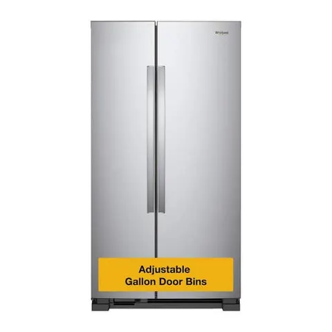 25 cu. ft. Side by Side Refrigerator in Monochromatic Stainless Steel