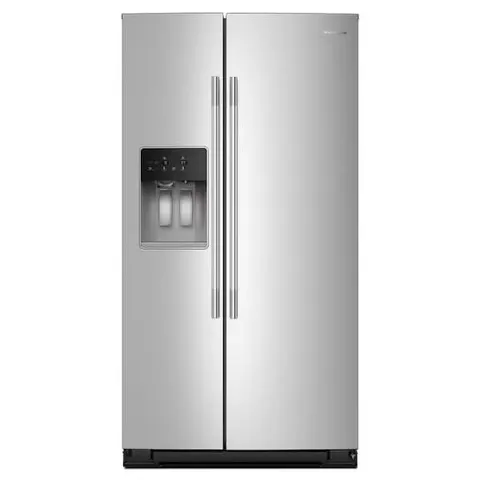 36 in. 28.7 cu. ft. Standard Depth Side-by-Side Refrigerator in Stainless Steel with Panoramic LED Lighting
