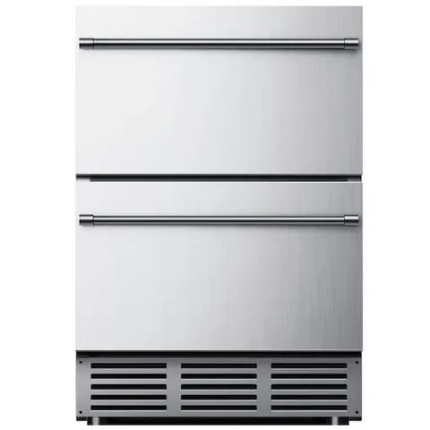 23.5 in. 5 cu. ft. 160 Can Built-In and Standard Beverage Refrigerator in Stainless Steel with UV-Blocking