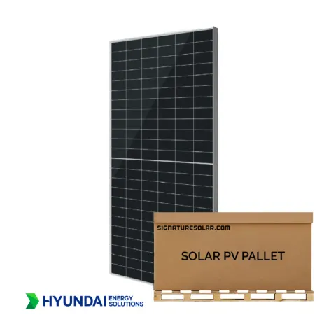 Hyundai 595W Pallet of Bifacial Solar Panels | 36 Panels