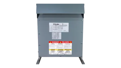 4-MIT-DRY-119 15kVA Split-Phase Step-Down Transformer, 480V or 240V to 120/240V, Transformer for Commercial or Residential Power