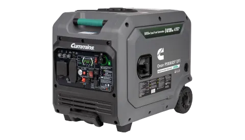 Cummins Onan P5000iDF EFI 3900W Gas / 3500W Propane Dual Fuel Portable Inverter Generator, Quiet Generator with Electric Start, Remote Control, CO Sensor, RV Ready, EPA & CARB Approved