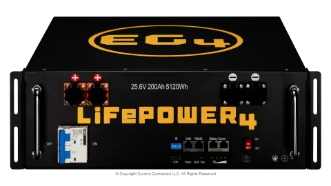 EG4 LifePower4 V2 24V 200Ah 5.12kWh LiFePO4 Server Rack Battery, Residential Lithium Battery