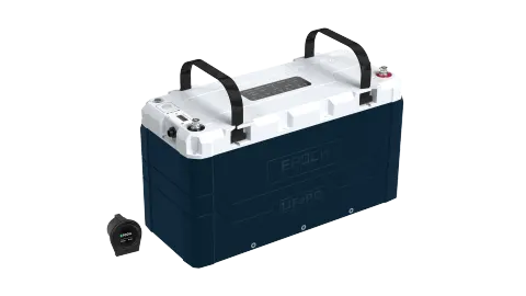 Epoch V2 Elite Series 48V 100Ah 5.12kWh LiFePO4 Battery, Heated and Bluetooth IP67 Marine Lithium Battery