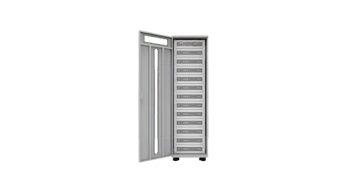 Pytes HV48100 12S Battery Cabinet, 13-Slot Battery Rack for Pytes V5 Batteries and Master Control, IP20 for Indoor Racking